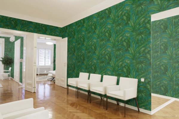 A.S. Création | Vliesová tapeta na stenu Versace 96240-6 | 0,70 x 10,05 m | tyrkysová, zelená