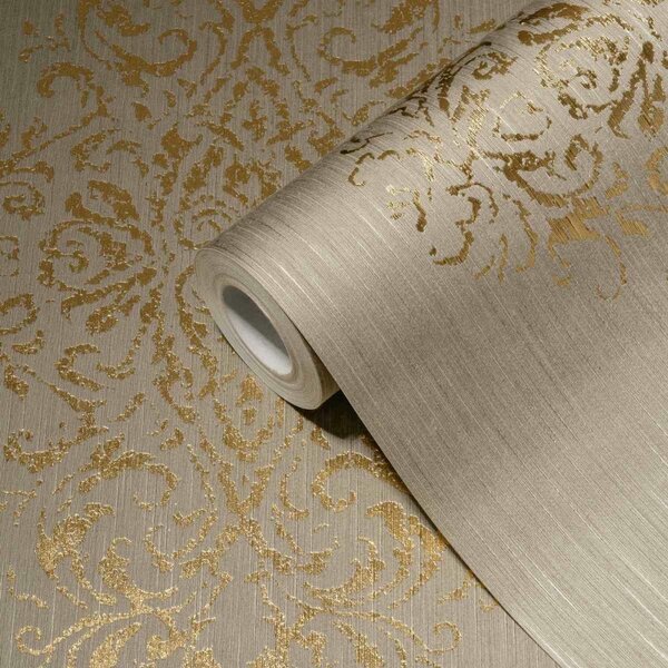 A.S. Création | Vliesová tapeta na stenu Luxury Wallpaper 31945-3 | 0,53 x 10,05 m | béžová, zlatá