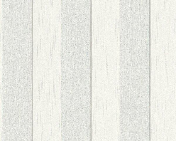 A.S. Création | Vliesová tapeta na stenu Tessuto II 96194-1 | 0,53 x 10,05 m | šedá, biela