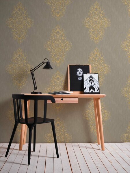 A.S. Création | Vliesová tapeta na stenu Luxury Wallpaper 31945-3 | 0,53 x 10,05 m | béžová, zlatá