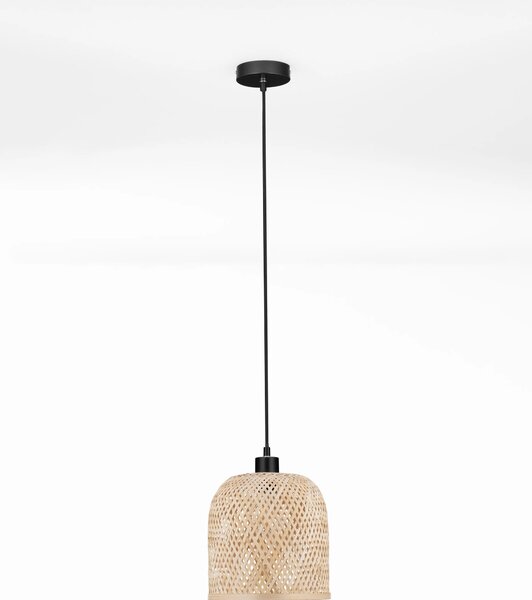 LED prírodno-čierny dizajnový luster Intra