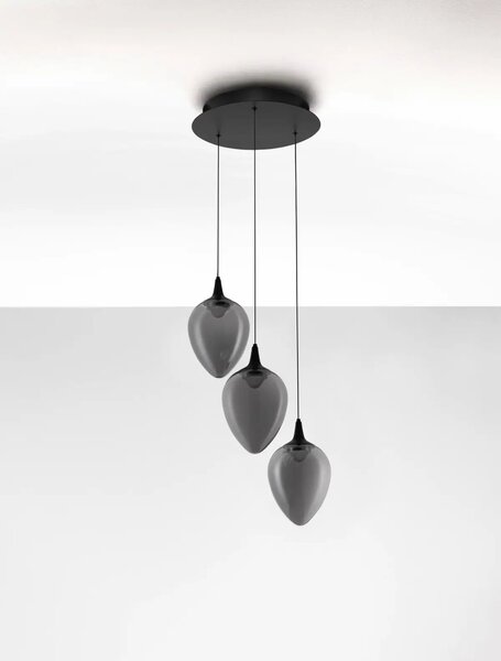Minimalistický luster Nali 3 Čierna