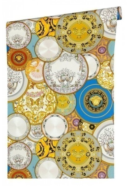 A.S. Création | Vliesová tapeta na stenu Versace 34901-1 | 0,70 x 10,05 m | metalická, viacfarebná