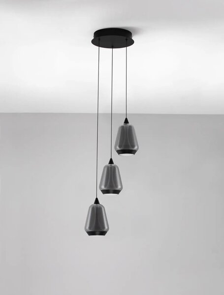 Minimalistický luster Alish 3 Čierna