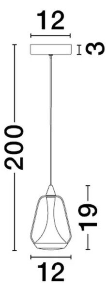 Minimalistický luster Alish 1 Čierna