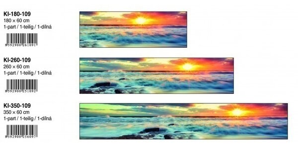 DIMEX | Fototapeta do kuchyne Západ slnka KI-180-109 | 180 x 60 cm | viacfarebná