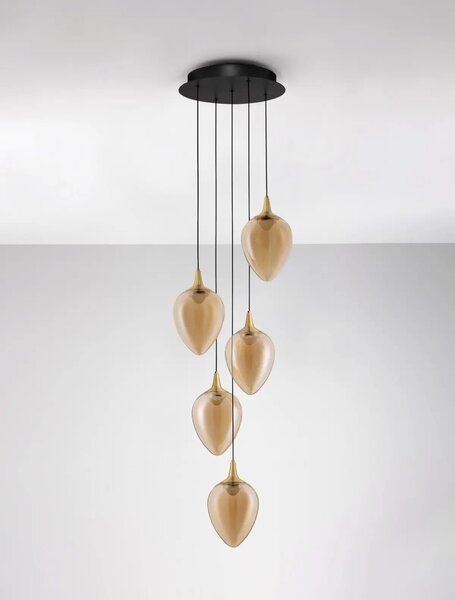Minimalistický luster Nali 5 Zlatá