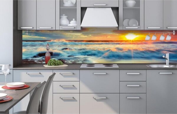 DIMEX | Fototapeta do kuchyne Západ slnka KI-260-109 | 260 x 60 cm | viacfarebná