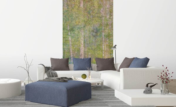 DIMEX | Vliesové fototapety na stenu Abstrakt listy MS-2-0351 | 150 x 250 cm | zelená, žltá