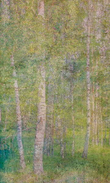 DIMEX | Vliesové fototapety na stenu Abstrakt listy MS-2-0351 | 150 x 250 cm | zelená, žltá