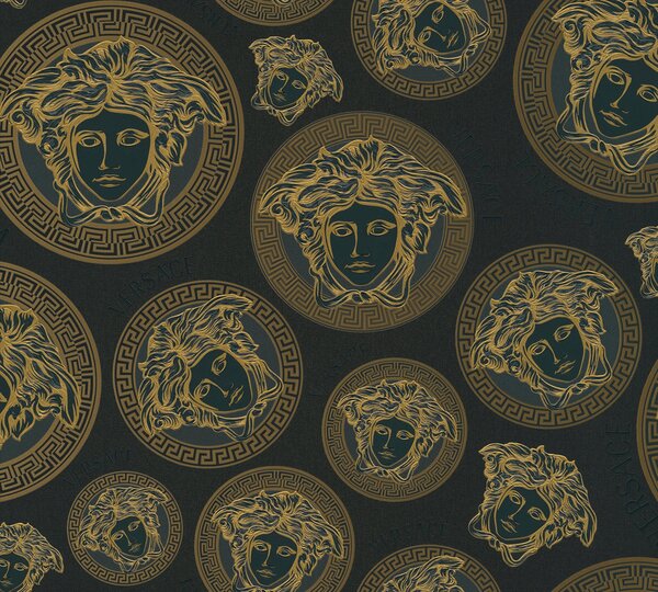 A.S. Création | Vliesová tapeta na stenu VERSACE 38611-7 | 0,70 x 10,05 m | zlatá, čierna, hnedá