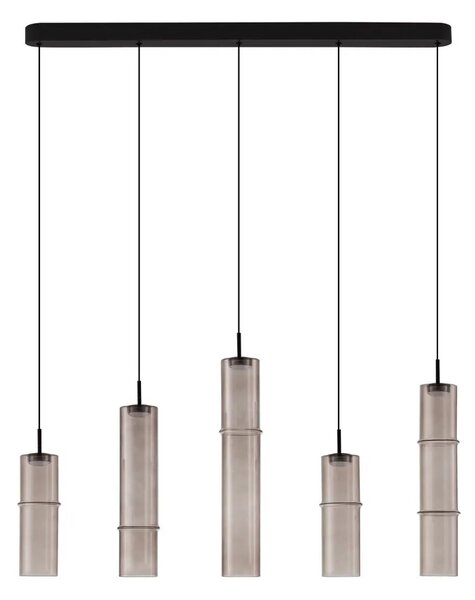 Dizajnový luster Sano 5 line Smoky – Čierna