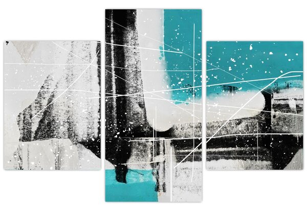 Obraz - Tyrkysová abstrakcia (90x60 cm)