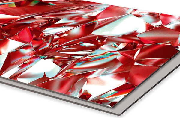 DIMEX | Dibond doska za kuchynskú linku | DBW-06040-071 Červený kryštál | 60 x 40 cm