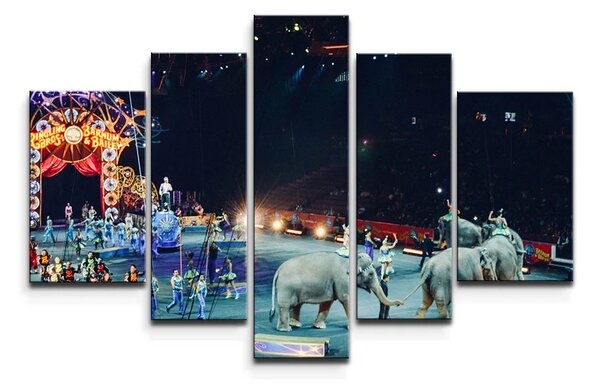 Sablio Obraz - 5-dílný Cirkus - 125x90 cm