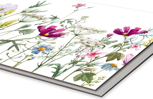 DIMEX | Dibond doska za kuchynskú linku | DBW-26060-144 Kvetinový vzor | 260 x 60 cm