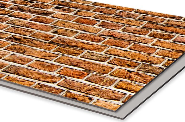 DIMEX | Dibond doska za kuchynskú linku | DBW-26060-087 Stará tehla | 260 x 60 cm