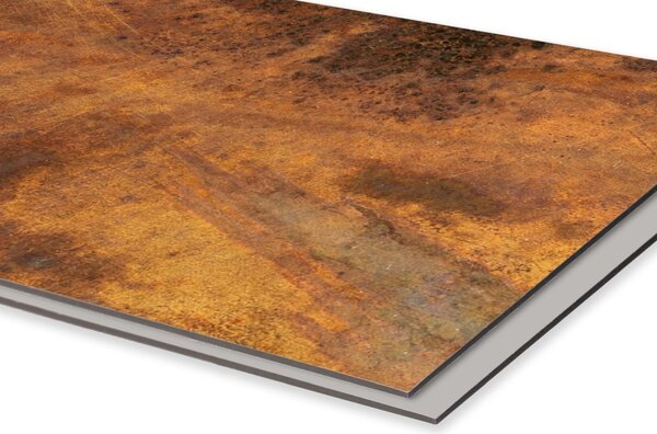 DIMEX | Dibond doska za kuchynskú linku | DBW-26060-105 Poškriabaná meď | 260 x 60 cm