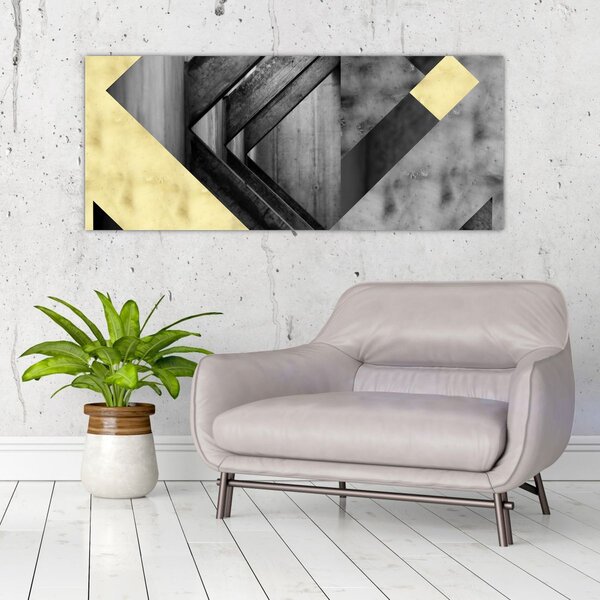 Obraz - Textúrované tvary (120x50 cm)