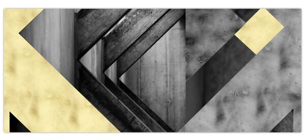 Obraz - Textúrované tvary (120x50 cm)