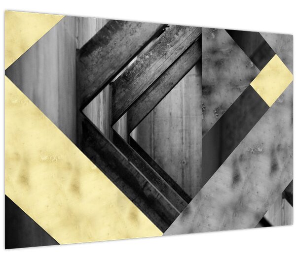 Obraz - Textúrované tvary (90x60 cm)