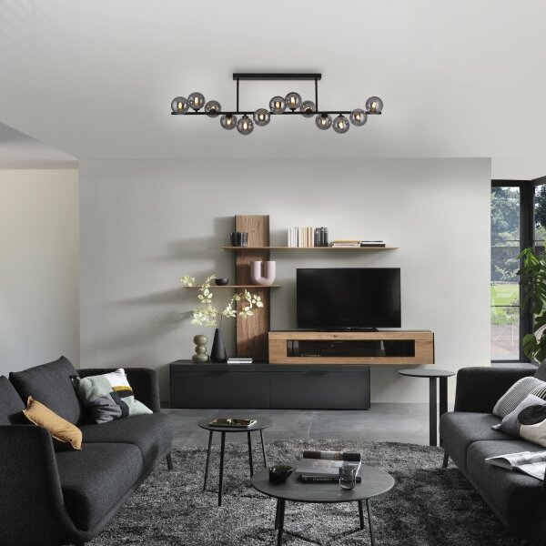 Schöner Wohnen 14505-18 - LED luster na tyči DUBAI 13xG9/3W/230V čierna/dymová