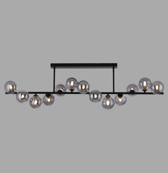 Schöner Wohnen 14505-18 - LED luster na tyči DUBAI 13xG9/3W/230V čierna/dymová