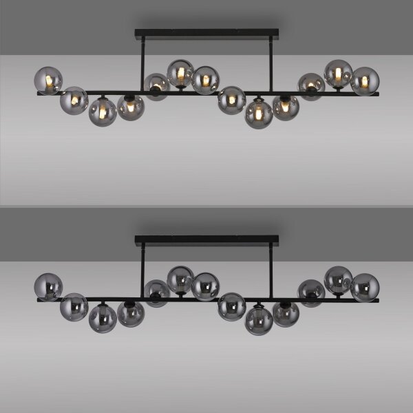 Schöner Wohnen 14505-18 - LED luster na tyči DUBAI 13xG9/3W/230V čierna/dymová