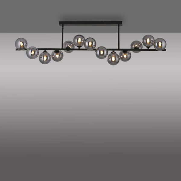 Schöner Wohnen 14505-18 - LED luster na tyči DUBAI 13xG9/3W/230V čierna/dymová