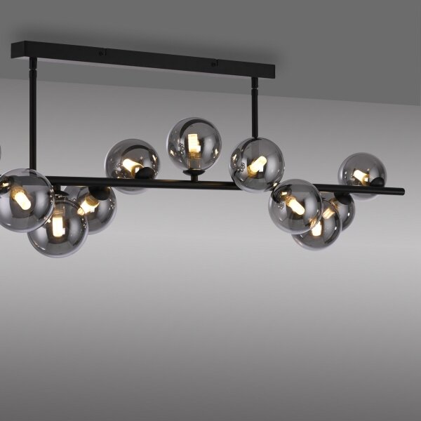 Schöner Wohnen 14505-18 - LED luster na tyči DUBAI 13xG9/3W/230V čierna/dymová