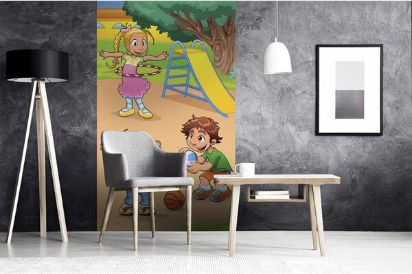 DIMEX | Vliesové fototapety na stenu Deti na ihrisku MS-2-0339 | 150 x 250 cm | viacfarebná