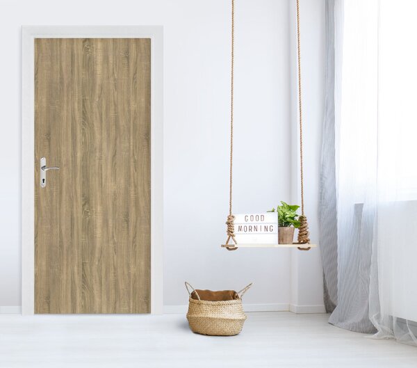 DIMEX | Samolepiace fólie na dvere 99-6295 | šírka 90 cm | DUB TMAVÝ BOSTON