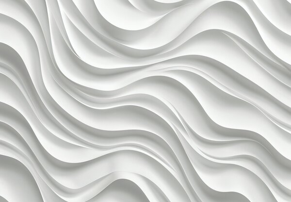 Fototapeta - 3D biele vlny (147x102 cm)