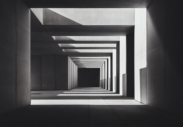 Fototapeta - Štvorcový tunel (147x102 cm)