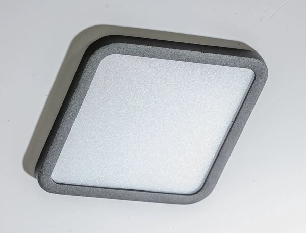 Bodové svetlo Slim 15 Square 4000K Ip44 čierne do sadrokartonu – Čierna