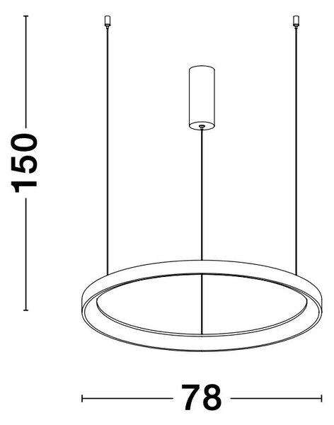 LED luster Pertino 78 3000K biele – Biela