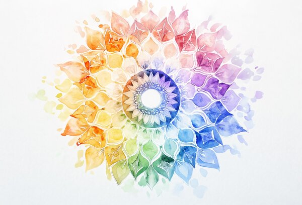 Fototapeta - Dúhová mandala (147x102 cm)