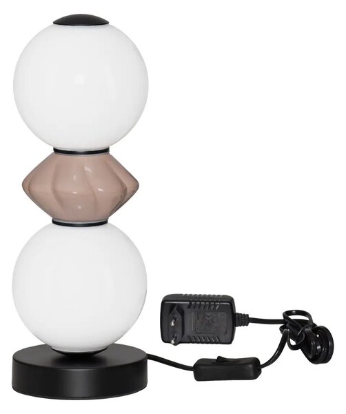 Dizajnová stolová lampa Pallina B – Hnedá