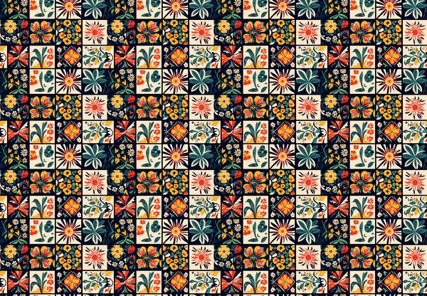 Fototapeta - Farebné dlaždice (147x102 cm)