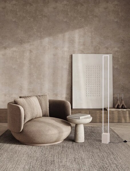 Moderná stojaca lampa Lithos Biela