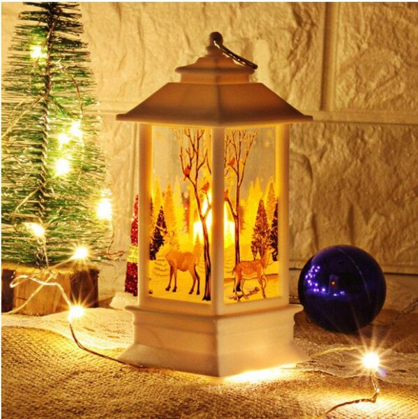 Sviatočný lampáš LED XB-001 biely