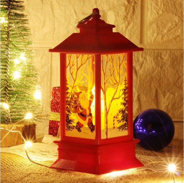 Sviatočný lampáš LED XB-001 červený