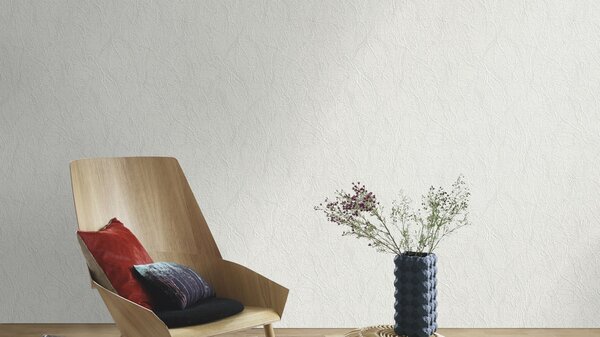 RASCH | Vliesová tapeta na stenu Unsere Besten 470703 | 0,53 x 10,05 m | biela, metalická