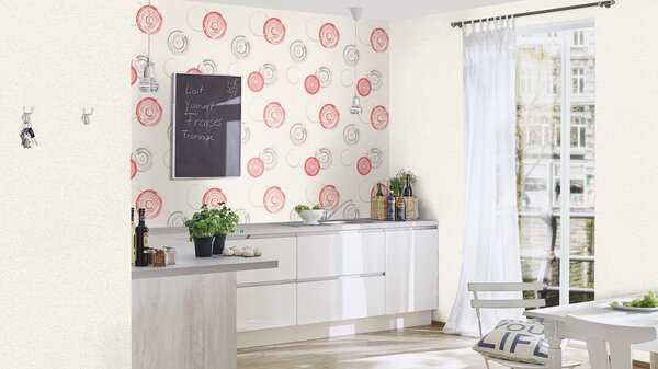 RASCH | Vliesová tapeta na stenu Unsere Besten 486599 | 0,53 x 10,05 m | biela, krémová