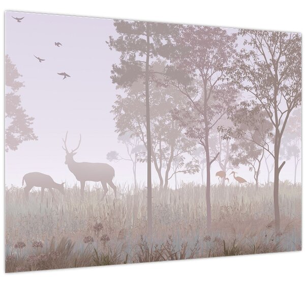 Obraz - Lesík jednofarebný (70x50 cm)