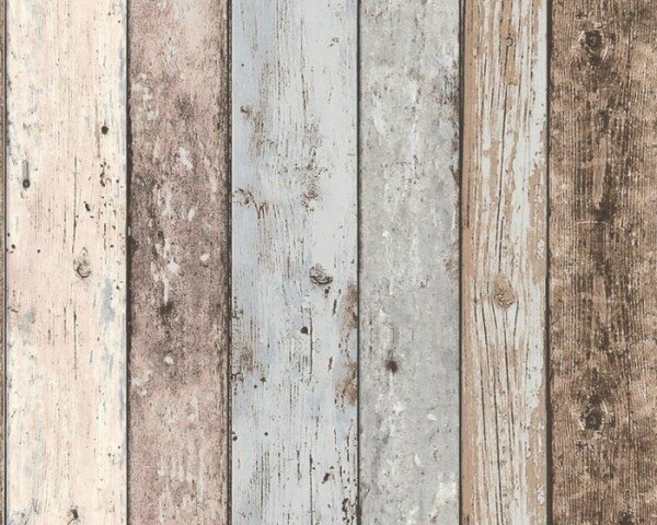 A.S. Création | Vliesová tapeta na stenu Elements 8550-39 | 0,53 x 10,05 m | modrá, béžová, hnedá, šedá