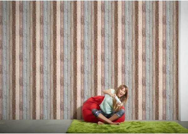 A.S. Création | Vliesová tapeta na stenu Elements 8550-39 | 0,53 x 10,05 m | modrá, béžová, hnedá, šedá