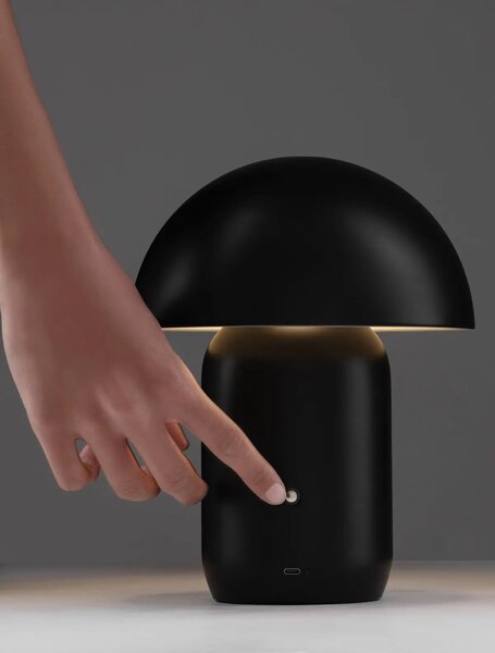 Dizajnová stojaca lampa Pois Čierna