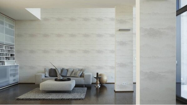A.S. Création | Vliesová tapeta na stenu Paradise Garden 36714-1 | 0,53 x 10,05 m | šedá, biela