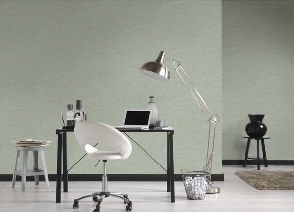 A.S. Création | Vliesová tapeta na stenu Absolutly Chic 36972-2 | 0,53 x 10,05 m | modrá, zelená, zlatá, metalická